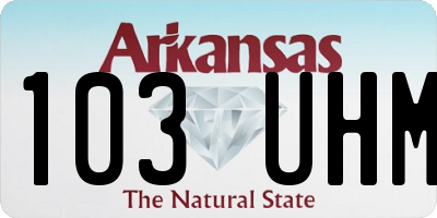 AR license plate 103UHM