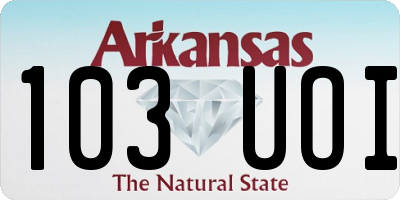 AR license plate 103UOI