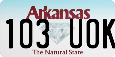 AR license plate 103UOK
