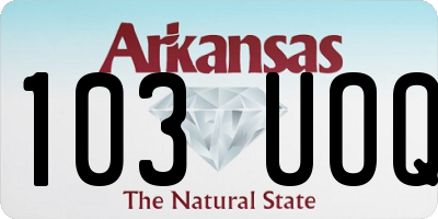 AR license plate 103UOQ