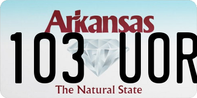 AR license plate 103UOR