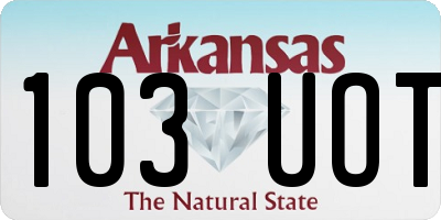 AR license plate 103UOT