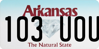 AR license plate 103UOU