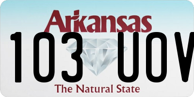 AR license plate 103UOV