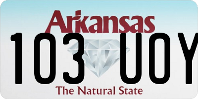 AR license plate 103UOY