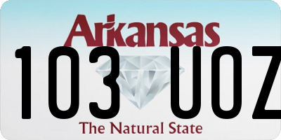 AR license plate 103UOZ