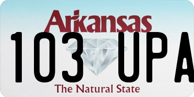 AR license plate 103UPA