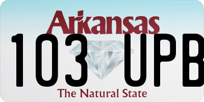 AR license plate 103UPB