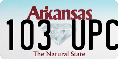 AR license plate 103UPC