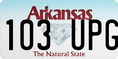 AR license plate 103UPG
