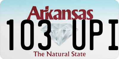 AR license plate 103UPI
