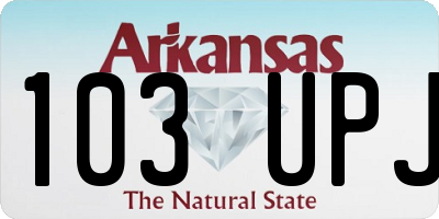 AR license plate 103UPJ