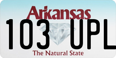 AR license plate 103UPL