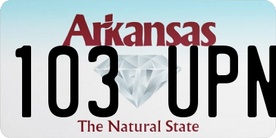 AR license plate 103UPN