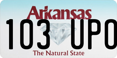 AR license plate 103UPO