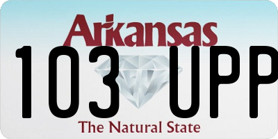 AR license plate 103UPP