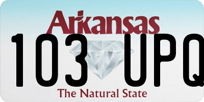AR license plate 103UPQ