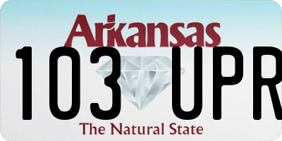 AR license plate 103UPR