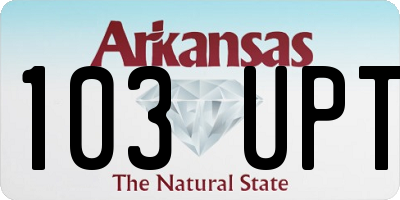 AR license plate 103UPT