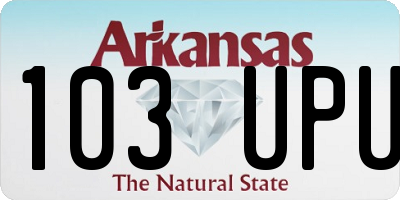 AR license plate 103UPU