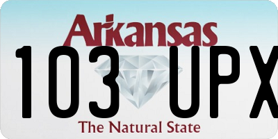 AR license plate 103UPX