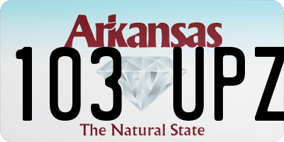 AR license plate 103UPZ