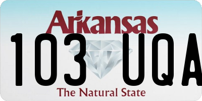 AR license plate 103UQA