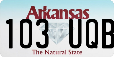 AR license plate 103UQB