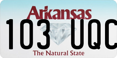 AR license plate 103UQC