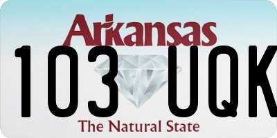 AR license plate 103UQK
