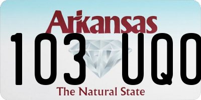 AR license plate 103UQO
