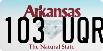 AR license plate 103UQR