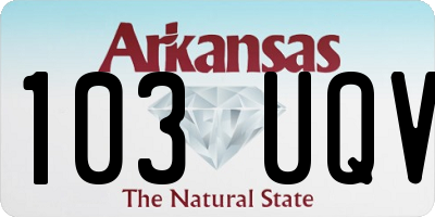 AR license plate 103UQV