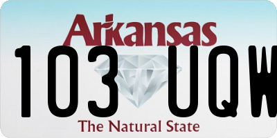 AR license plate 103UQW