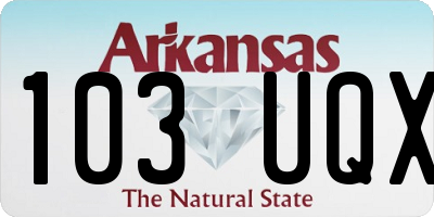 AR license plate 103UQX