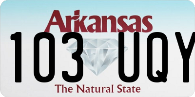 AR license plate 103UQY