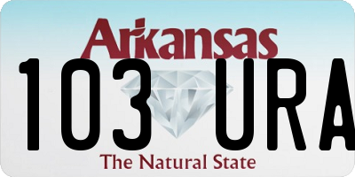 AR license plate 103URA