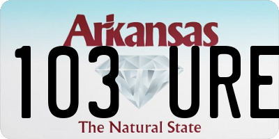 AR license plate 103URE