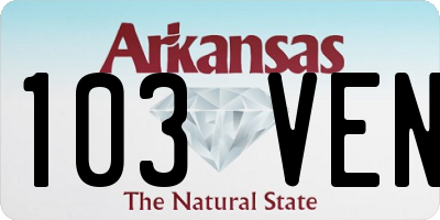 AR license plate 103VEN