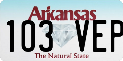 AR license plate 103VEP