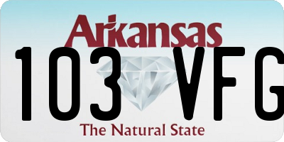 AR license plate 103VFG