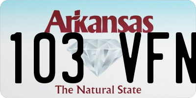 AR license plate 103VFN