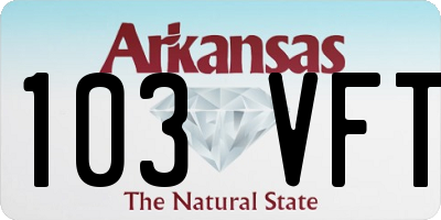 AR license plate 103VFT