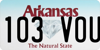 AR license plate 103VOU