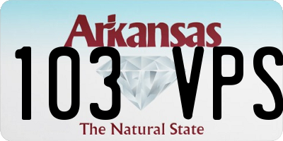 AR license plate 103VPS