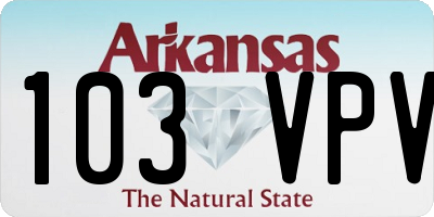 AR license plate 103VPV