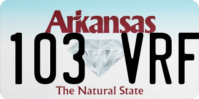 AR license plate 103VRF