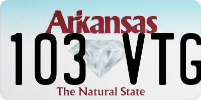 AR license plate 103VTG