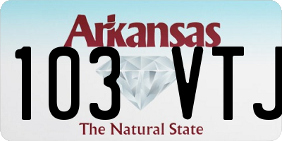 AR license plate 103VTJ