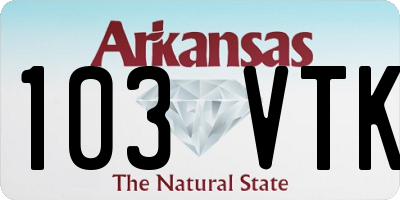 AR license plate 103VTK